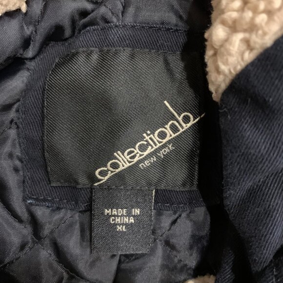 Collection B Parka hooded size XL black Jacket - Picture 3 of 6